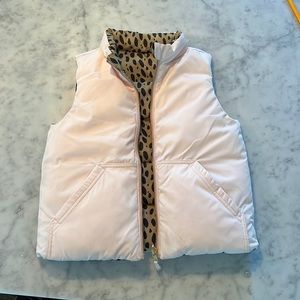 Crewcuts Reversible pink/leopard vest size 6-7
